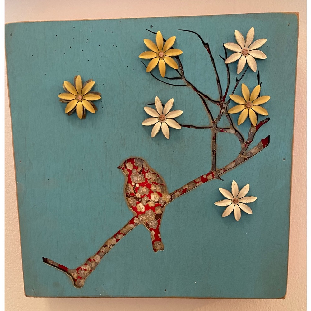 Original art - bird and flowers